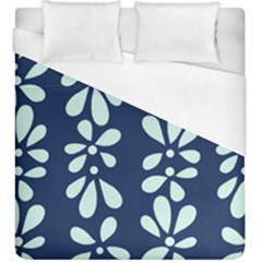 Star Flower Floral Blue Beauty Polka Duvet Cover (king Size) by Mariart