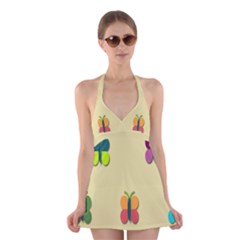 Spring Butterfly Wallpapers Beauty Cute Funny Halter Swimsuit Dress by Mariart