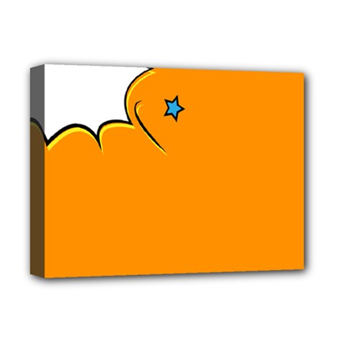 Star Line Orange Green Simple Beauty Cute Deluxe Canvas 16  X 12   by Mariart