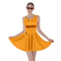 Star Line Orange Green Simple Beauty Cute Skater Dress View1