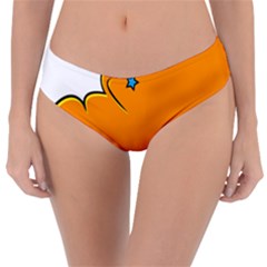 Star Line Orange Green Simple Beauty Cute Reversible Classic Bikini Bottoms