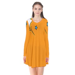 Star Line Orange Green Simple Beauty Cute Flare Dress by Mariart