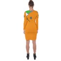 Star Line Orange Green Simple Beauty Cute Asymmetric Cut-Out Shift Dress View2