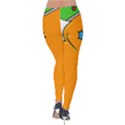 Star Line Orange Green Simple Beauty Cute Velvet Leggings View2