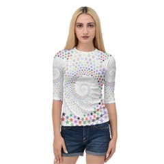 Prismatic Stars Whirlpool Circlr Rainbow Quarter Sleeve Raglan Tee