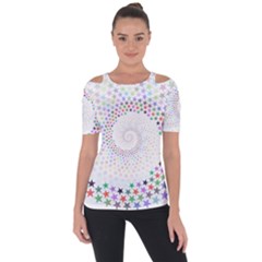 Prismatic Stars Whirlpool Circlr Rainbow Short Sleeve Top