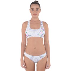 Prismatic Stars Whirlpool Circlr Rainbow Cross Back Hipster Bikini Set