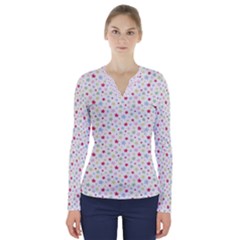 Star Rainboe Beauty Space V-neck Long Sleeve Top