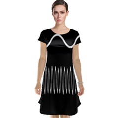 Style Line Amount Wave Chevron Cap Sleeve Nightdress by Mariart