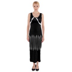 Style Line Amount Wave Chevron Fitted Maxi Dress by Mariart