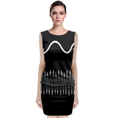 Style Line Amount Wave Chevron Classic Sleeveless Midi Dress by Mariart