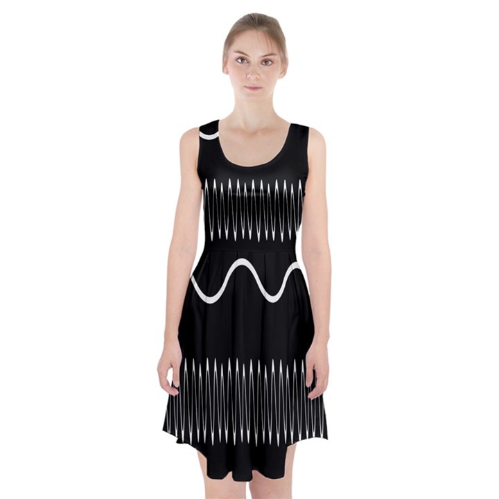 Style Line Amount Wave Chevron Racerback Midi Dress