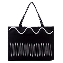 Style Line Amount Wave Chevron Zipper Medium Tote Bag