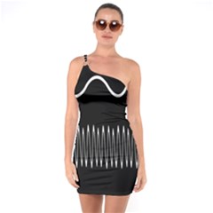 Style Line Amount Wave Chevron One Soulder Bodycon Dress by Mariart