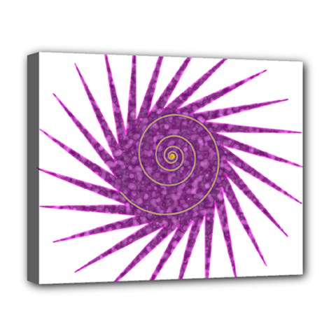 Spiral Purple Star Polka Deluxe Canvas 20  X 16   by Mariart