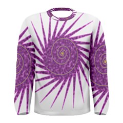 Spiral Purple Star Polka Men s Long Sleeve Tee by Mariart