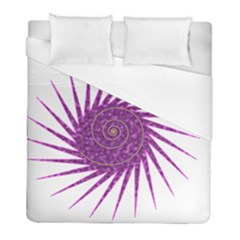 Spiral Purple Star Polka Duvet Cover (full/ Double Size) by Mariart