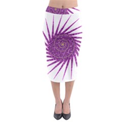 Spiral Purple Star Polka Midi Pencil Skirt by Mariart