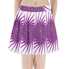 Spiral Purple Star Polka Pleated Mini Skirt by Mariart