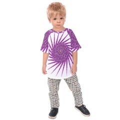 Spiral Purple Star Polka Kids Raglan Tee