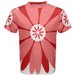 Sunflower Flower Floral Red Men s Cotton Tee by Mariart