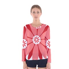 Sunflower Flower Floral Red Women s Long Sleeve Tee