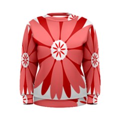 Sunflower Flower Floral Red Women s Sweatshirt by Mariart