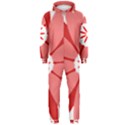 Sunflower Flower Floral Red Hooded Jumpsuit (Men)  View1