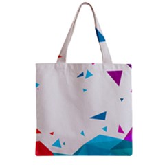 Triangle Chevron Colorfull Zipper Grocery Tote Bag by Mariart