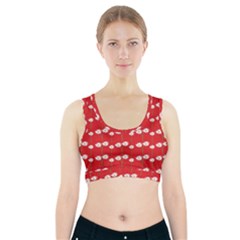 Sunflower Red Star Beauty Flower Floral Sports Bra With Pocket by Mariart