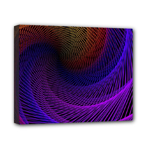 Striped Abstract Wave Background Structural Colorful Texture Line Light Wave Waves Chevron Canvas 10  X 8  by Mariart