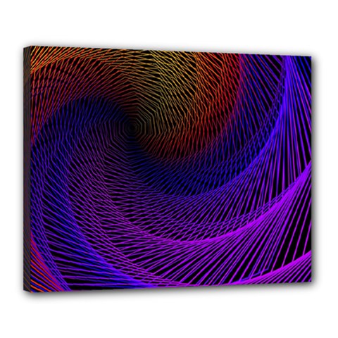 Striped Abstract Wave Background Structural Colorful Texture Line Light Wave Waves Chevron Canvas 20  X 16  by Mariart