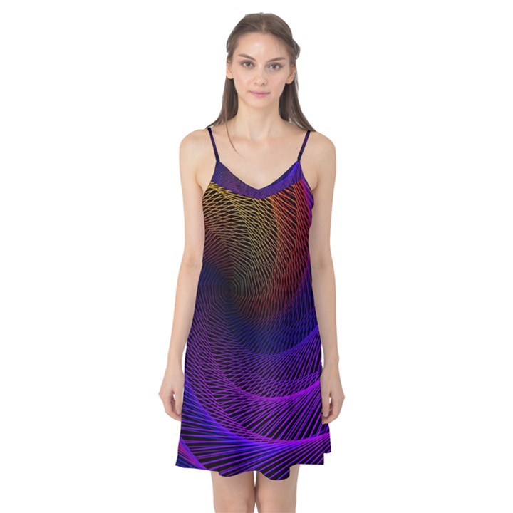 Striped Abstract Wave Background Structural Colorful Texture Line Light Wave Waves Chevron Camis Nightgown