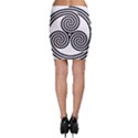 Triple Spiral Triskelion Black Bodycon Skirt View2