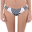 Triple Spiral Triskelion Black Reversible Hipster Bikini Bottoms View1