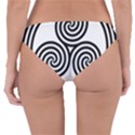 Triple Spiral Triskelion Black Reversible Hipster Bikini Bottoms View2