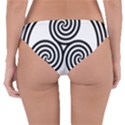 Triple Spiral Triskelion Black Reversible Hipster Bikini Bottoms View4