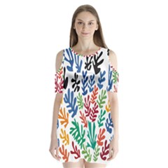 The Wreath Matisse Beauty Rainbow Color Sea Beach Shoulder Cutout Velvet  One Piece by Mariart