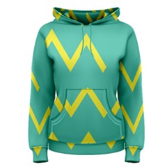 Waves Chevron Wave Green Yellow Sign Women s Pullover Hoodie by Mariart