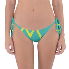 Waves Chevron Wave Green Yellow Sign Reversible Bikini Bottom