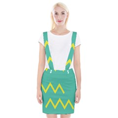 Waves Chevron Wave Green Yellow Sign Braces Suspender Skirt by Mariart