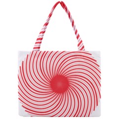 Spiral Red Polka Star Mini Tote Bag