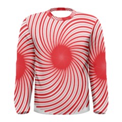 Spiral Red Polka Star Men s Long Sleeve Tee by Mariart