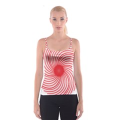 Spiral Red Polka Star Spaghetti Strap Top