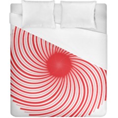 Spiral Red Polka Star Duvet Cover (california King Size) by Mariart