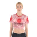 Spiral Red Polka Star Cotton Crop Top View1