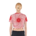 Spiral Red Polka Star Cotton Crop Top View2