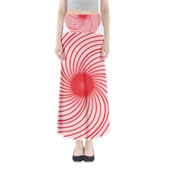 Spiral Red Polka Star Full Length Maxi Skirt by Mariart