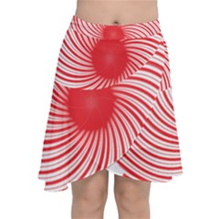 Spiral Red Polka Star Chiffon Wrap