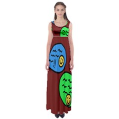 Version Colors Transparent Elements Emoticons Alpha Transparency Empire Waist Maxi Dress by Mariart